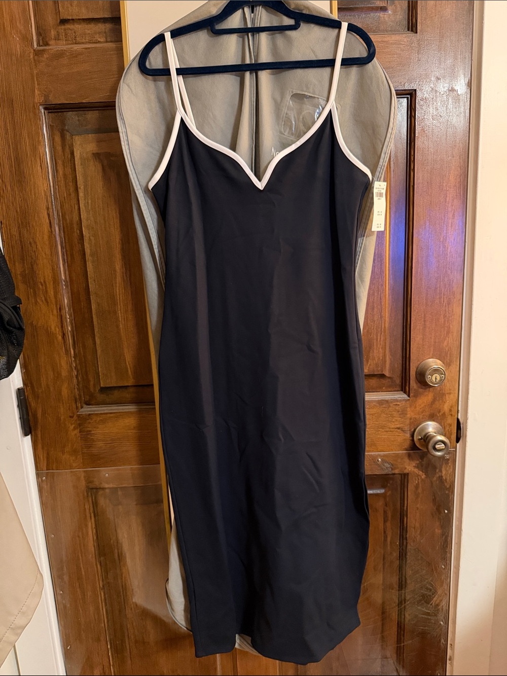 Abercrombie & Fitch black body-con Dress with White Trim